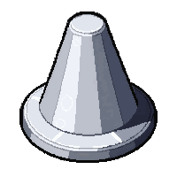 Silver Reflective Mini Training — free pixel art sprite from the Soccer Training Cones collection, transparent PNG