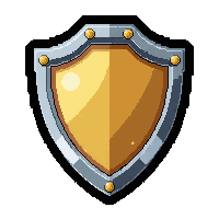 bronze shield  polished silver