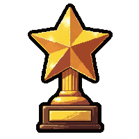 crystal star award  brushed bronze