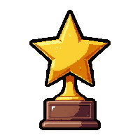 crystal star award  simple elegant