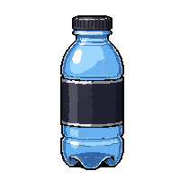 Black Sporty  Scratched Used — free pixel art sprite from Soccer Water Bottles