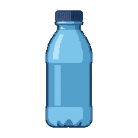 Blue Plastic  Empty — free pixel art sprite from Soccer Water Bottles