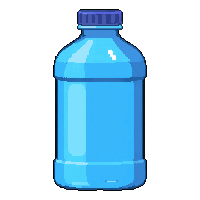Blue Plastic  Half Full — free pixel art sprite from Soccer Water Bottles