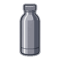 Metal Stainless Bite Valve — free pixel art sprite from the Soccer Water Bottles collection, transparent PNG