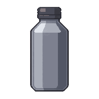 metal stainless  half full