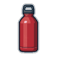 red plastic  insulated