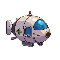 Space Escape Pod Emergency Craft 068 V7 2026 03 25t19 14 54 — free pixel art sprite from the Space Ships collection, transparent PNG