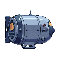 Space Escape Pod Emergency Craft 078 V8 2026 03 25t19 14 54 — free pixel art sprite from the Space Ships collection, transparent PNG