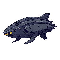 Alien Enemy Mothership Large Ominous Dark — free pixel art sprite from Space