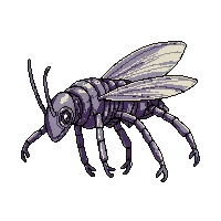 Alien Insect Swarm Bug Cluster Flying — free pixel art sprite from the Space collection, transparent PNG
