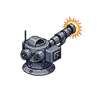 defense turret mounted cannon rotating