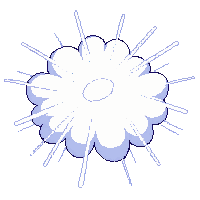 nova bomb expanding white explosion