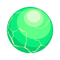 Plasma Bolt Green Energy Sphere — free pixel art sprite from the Space collection, transparent PNG