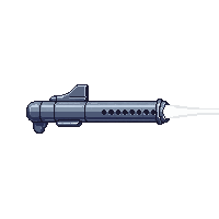 Railgun Slug Fast White Streak — free pixel art sprite from the Space collection, transparent PNG