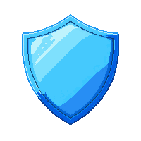 Shield Bubble Transparent Blue Barrier — free pixel art sprite from the Space collection, transparent PNG