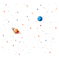 space background binary stars orange blue pair