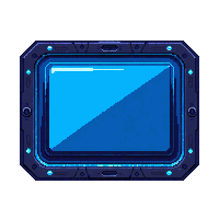 space hud shield bar frame blue glow