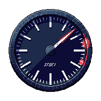 Space Hud Speed Indicator Gauge Dial — free pixel art sprite from the Space collection, transparent PNG