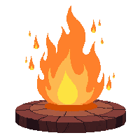 Burning Flame Status — free pixel art sprite from Spell Effects