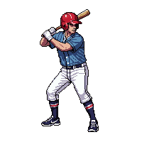 baseball player batting helmet stance swing