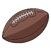 football american brown laces oval pointed