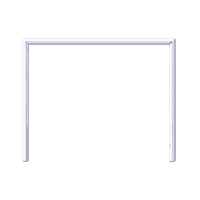 goal post soccer net white poles field