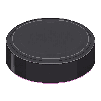 hockey puck black rubber flat round thick