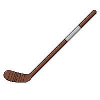 hockey stick wooden curved blade tape grip