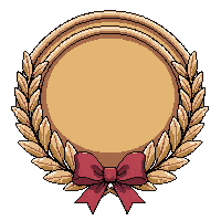 medal bronze ribbon circle oak leaves