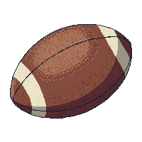 rugby ball oval brown textured large grip