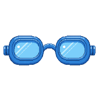swimming goggles blue lens strap clear