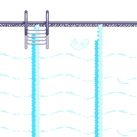 swimming pool lane blue water lines