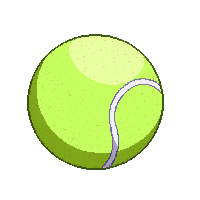 tennis ball green fuzzy round bouncing small