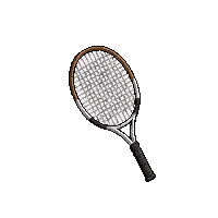 tennis racket strung oval handle grip sport
