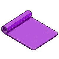 yoga mat rolled purple foam exercise floor