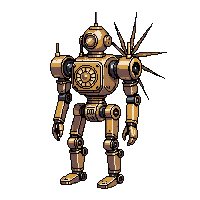 Steamp Clockwork Automaton Brass Robot 051 V6 2026 03 25T19 14 54 — free pixel art sprite from Steampunk Robots