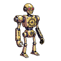 Steamp Clockwork Automaton Brass Robot 061 V7 2026 03 25T19 14 54 — free pixel art sprite from Steampunk Robots