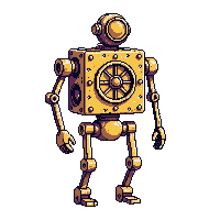 Steamp Clockwork Automaton Brass Robot 091 V10 2026 03 25T19 14 54 — free pixel art sprite from Steampunk Robots