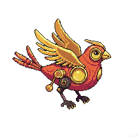 Steamp Clockwork Bird Mechanical Pet 016 V2 2026 03 25T19 14 54 — free pixel art sprite from Steampunk Robots