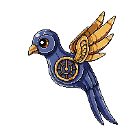 Steamp Clockwork Bird Mechanical Pet 056 V6 2026 03 25T19 14 54 — free pixel art sprite from Steampunk Robots