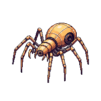 Steamp Mechanical Spider Clockwork Crawler 014 V2 2026 03 25t19 14 54 — free pixel art sprite from the Steampunk Robots collection, transparent PNG