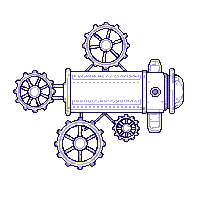 Steampunk Blueprint Paper Technical Drawings Gear — free pixel art sprite from Steampunk