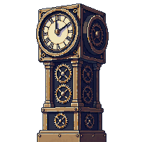 steampunk clock tower tall brass gears face