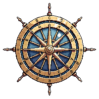 Steampunk Compass Brass Navigation Spinning Needle — free pixel art sprite from the Steampunk collection, transparent PNG