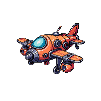 Steampunk Flying Drone Small Propeller Armed — free pixel art sprite from the Steampunk collection, transparent PNG
