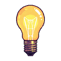 Steampunk Light Bulb Edison Filament Glowing — free pixel art sprite from the Steampunk collection, transparent PNG