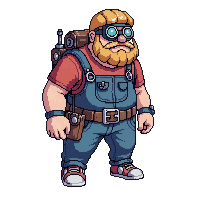 steampunk mechanic overalls grease goggles gear