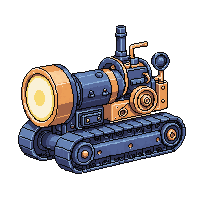 steampunk mining drill machine large bore