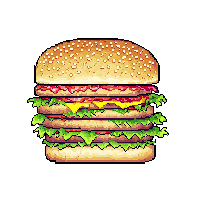 stickersearch 27609 food burger pixel art detailed