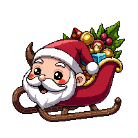 stickersearch 12715 sleigh santa